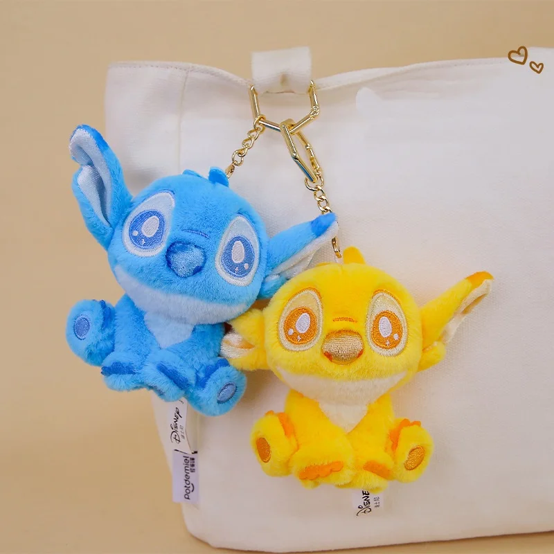 10cm Oryginalne Pluszowe Lalki Disney Stitch, Wypchane Zwierzątka, Breloczek, Mała Zawieszka do Torby, Prezent na Boże Narodzenie i Urodziny dla Dzieci