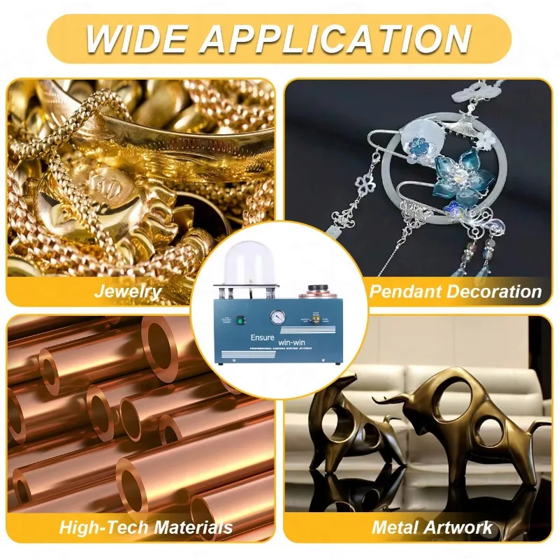 110 فولت/220 فولت فراغ الشمع المفقود الاستثمار مجموعة الصب مع جرة جرس لفرن ذوبان الذهب والفضة 2L آلة صب المجوهرات #6