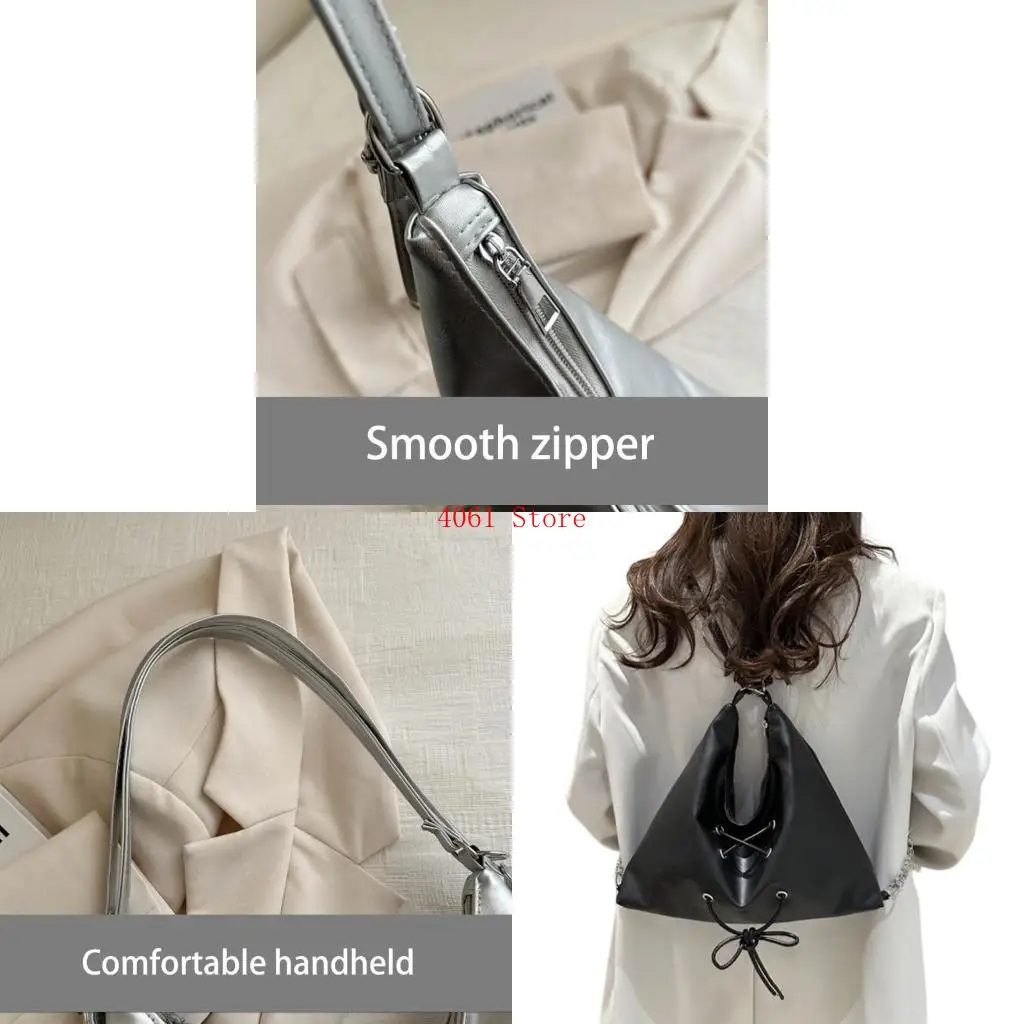 

Large Capacity Crossbody Bag for Women Chain Shoulder Bag PU Leather Backpack