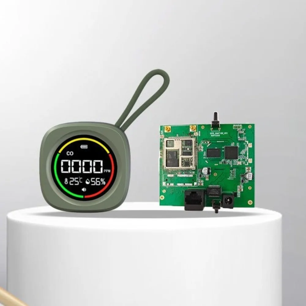 3 in 1 Carbon Monoxide Detector Rechargeable Magnetic Temperature Humidity Detector High Definition LCD Display