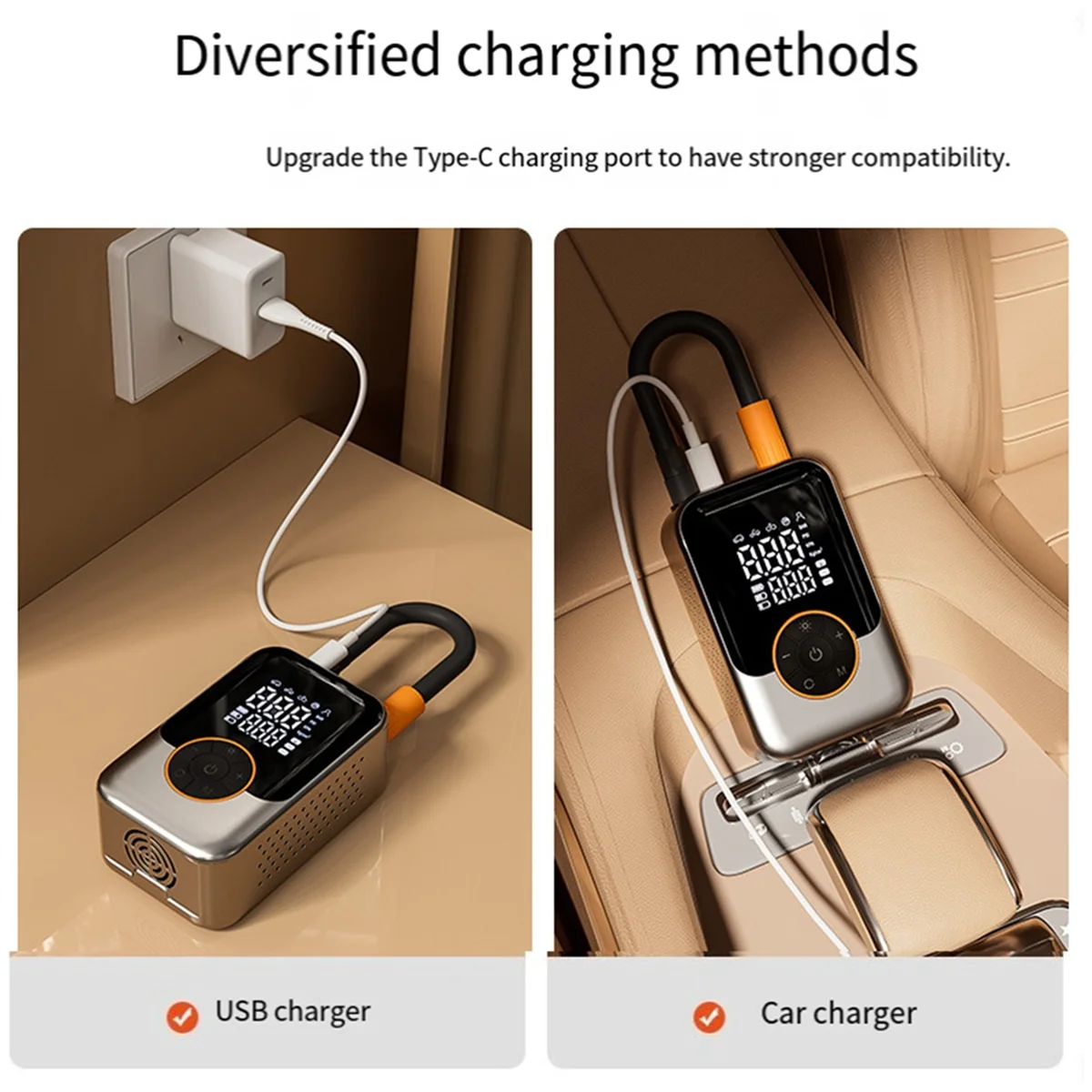 

New_Wireless Автомобильный насос для накачивания Быстрая зарядка Воздушный насос высокого давления