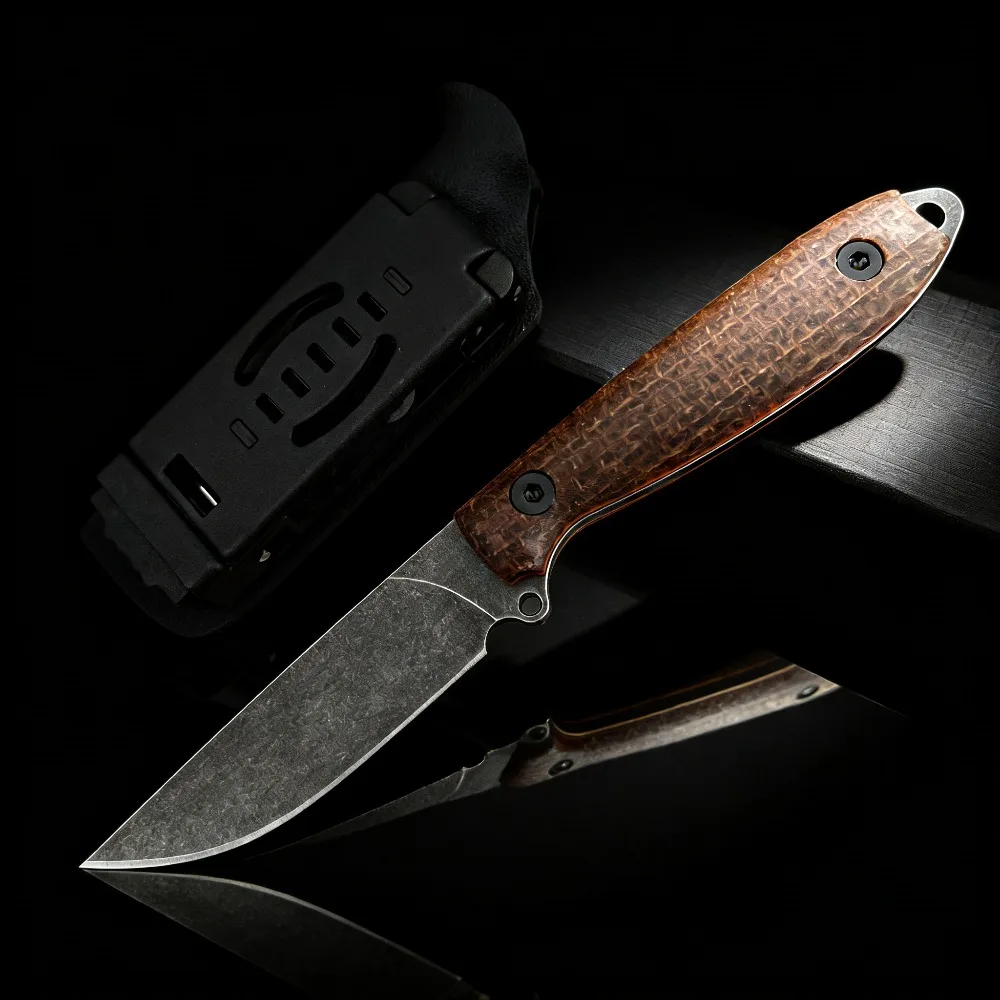 

New Style Outdoor Fixed Blade Knife Multi Purpose Knife 7Cr13Mov Blade Micarta Handle Stainless Steel Knives Peeling Tool