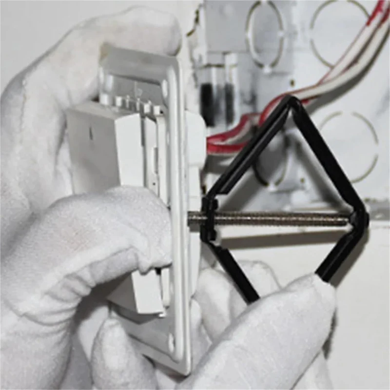  4er-Set 86mm Kassetten-Reparatur-Set: Dunkle Boxen-Reparatur-Schraubstopfen für alte, beschädigte Schalter- und Steckdosenboxen – Ersatz-Wandhalterungsstangen – Detail 7