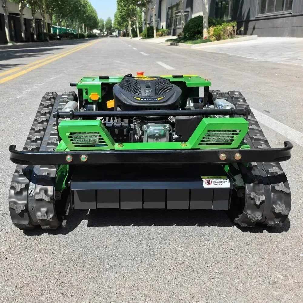 Masenter Factory Direct Sale Rubber Tracked Remote Control Flail Lawn Mower Robot Zero Turn Capability Applied to Farm Gardens