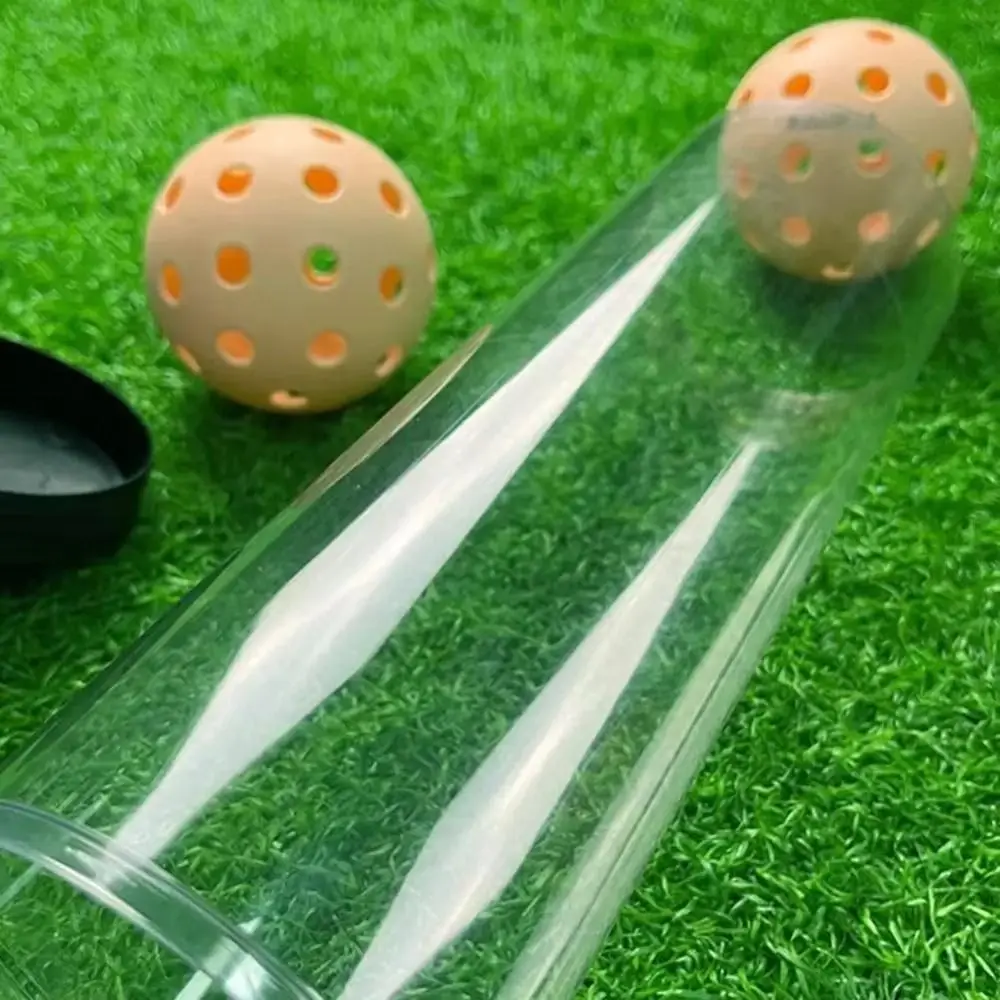 Transparent Pickleball Storage Box Large Capacity Cylindrical Pickleball Tube Barrel With Lid Clear Tennis Ball Containers