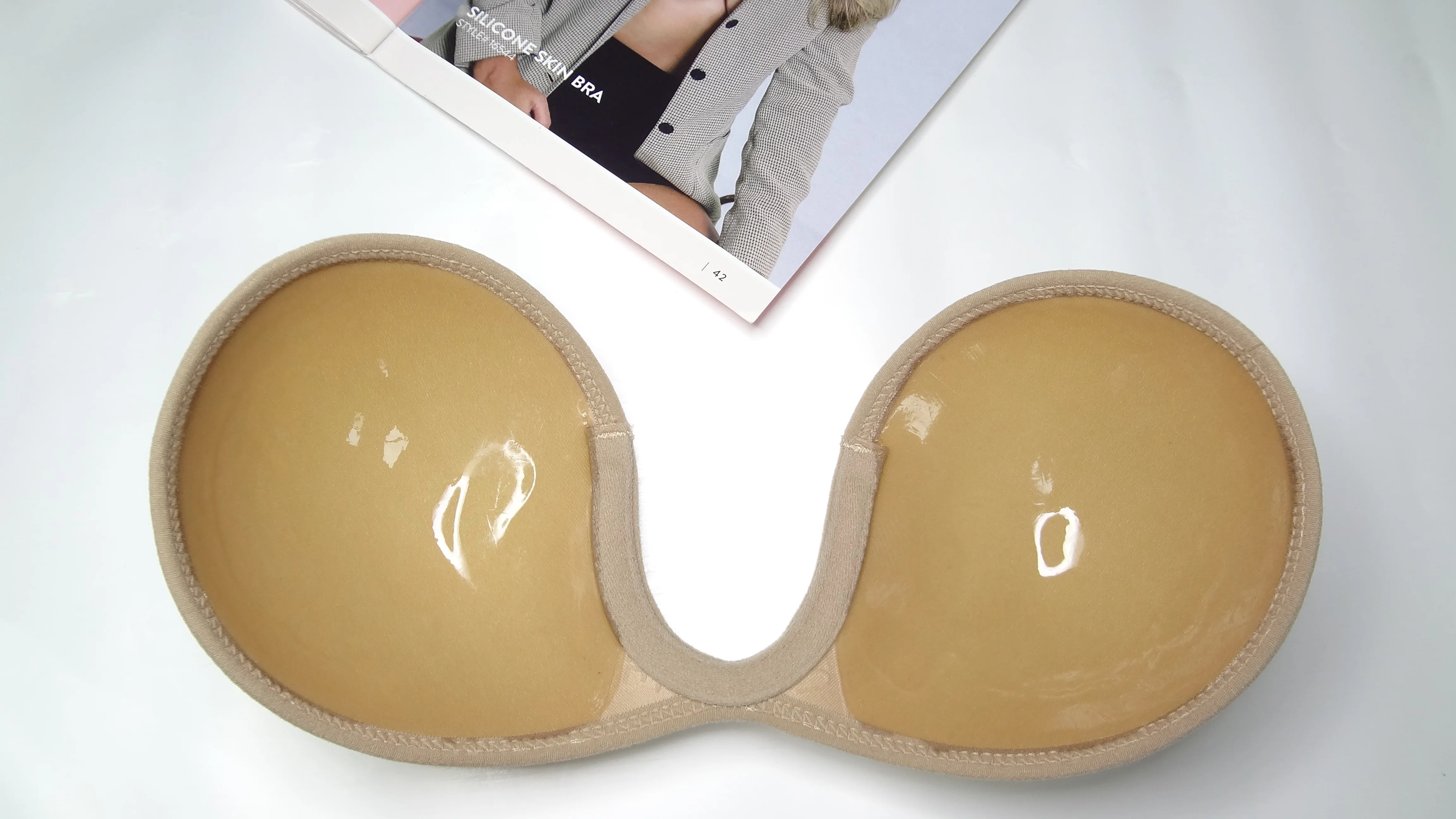 Deep U Low Cut Super Push Up Backless Bra for Women Fashion Sexy  Sticky Self-adhesive Strapless