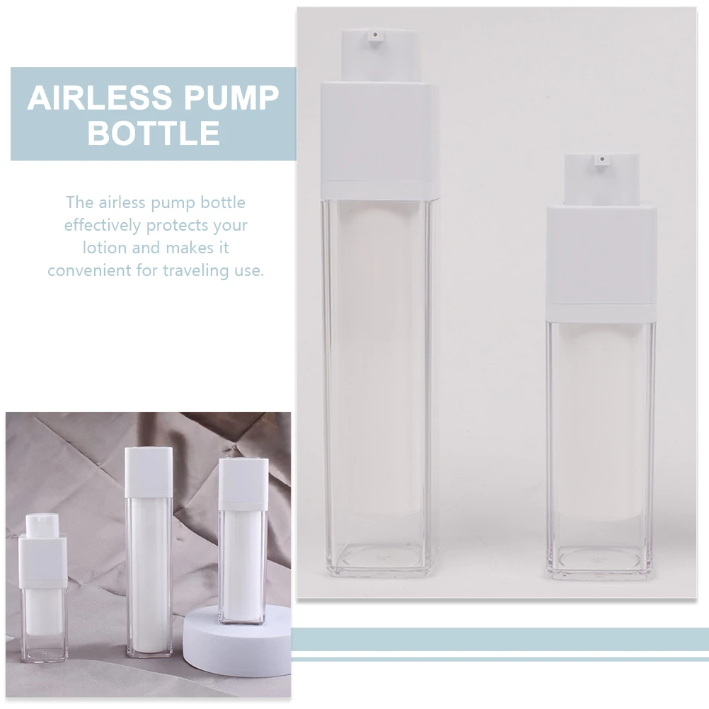 

3pcs Pump Bottle Travel Bottles For Toiletries 30ml Vacuum Travel Containers Portable Refillable Lotion Dispenser