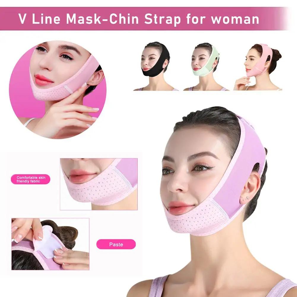 Linha V reutilizável Lifting Máscara, Emagrecimento Facial Strap, Emagrecimento-Redutor, Up Fac Belt, Duplo Face Chin Shaped, T7T8