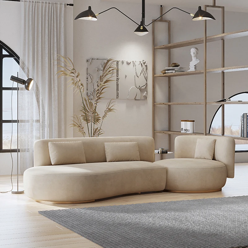 

&c Fashion White Velvet Couch Living Room Lounge Chair Half Round Luxury Curved Sofa Hotel Reception Salon Sofa Set