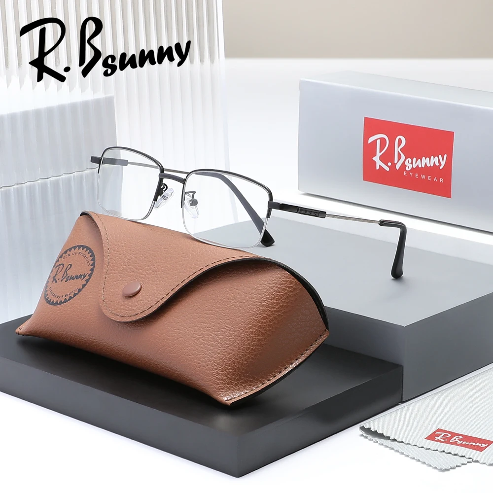 

RBsunny модные очки для чтения для мужчин/женщин, прямоугольная полурамка, оптические линзы для пресбиопии + 1,0 ~ + 3,5, классические очки по рецепту