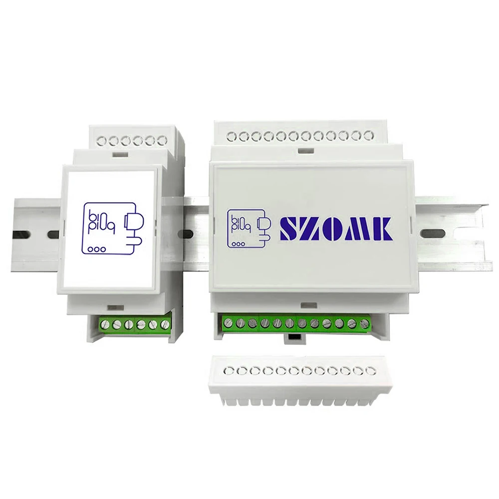 SZOMK 1Pcs DIN Rail PLC Junction Box Plastic Electronics Box Project Case 150x90x58mm/70x80x58mm High Quality