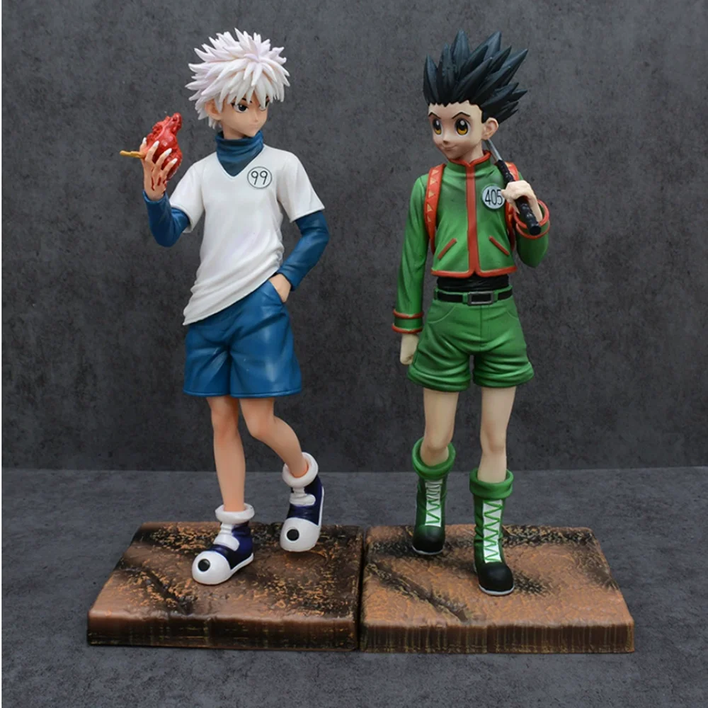 Figura de Anime Hunter x Hunter Killua Zoldyck de 26cm, figura de acción Gon Freecss, figura de Hisoka, muñeca coleccionable en miniatura, juguetes, regalos