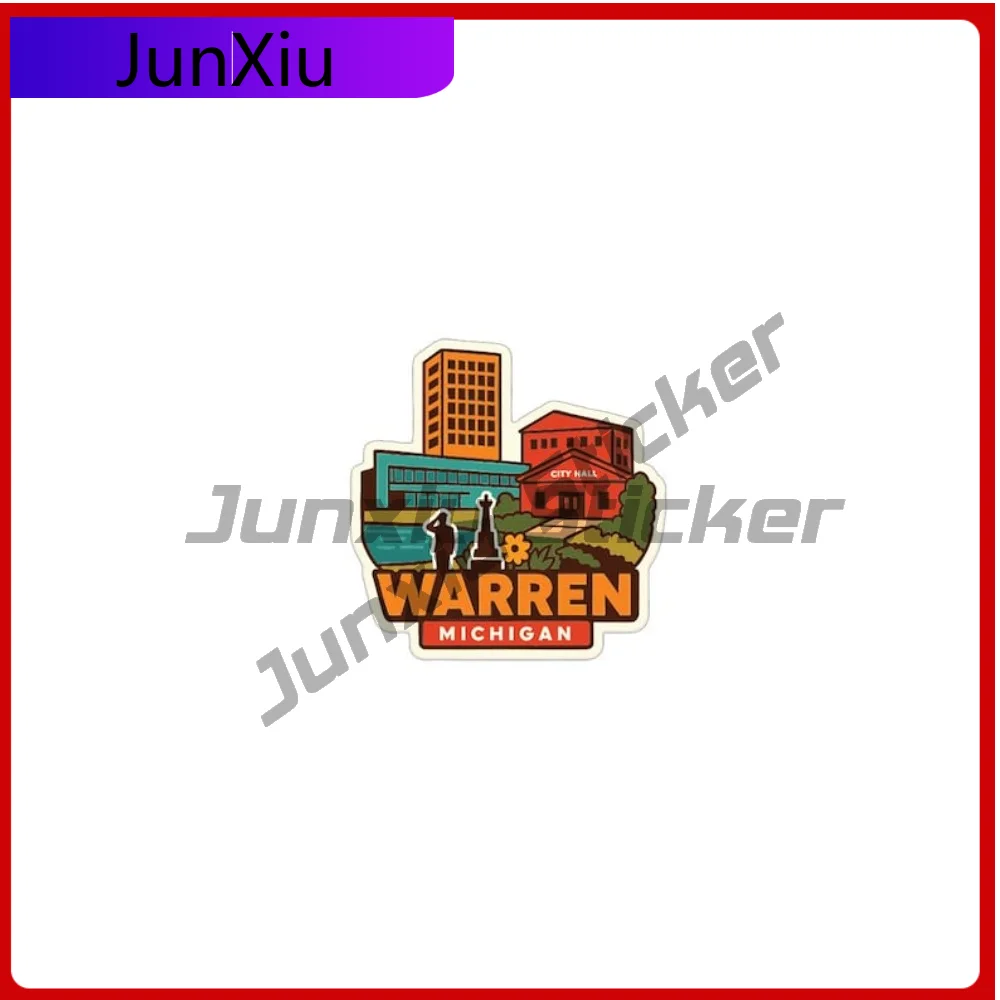 

Warren Michigan Travel Sticker Decorative Vinyl Decal Custom Vehicle Decals For Cars Laptop Speedboat Rear Windshield Suv Window