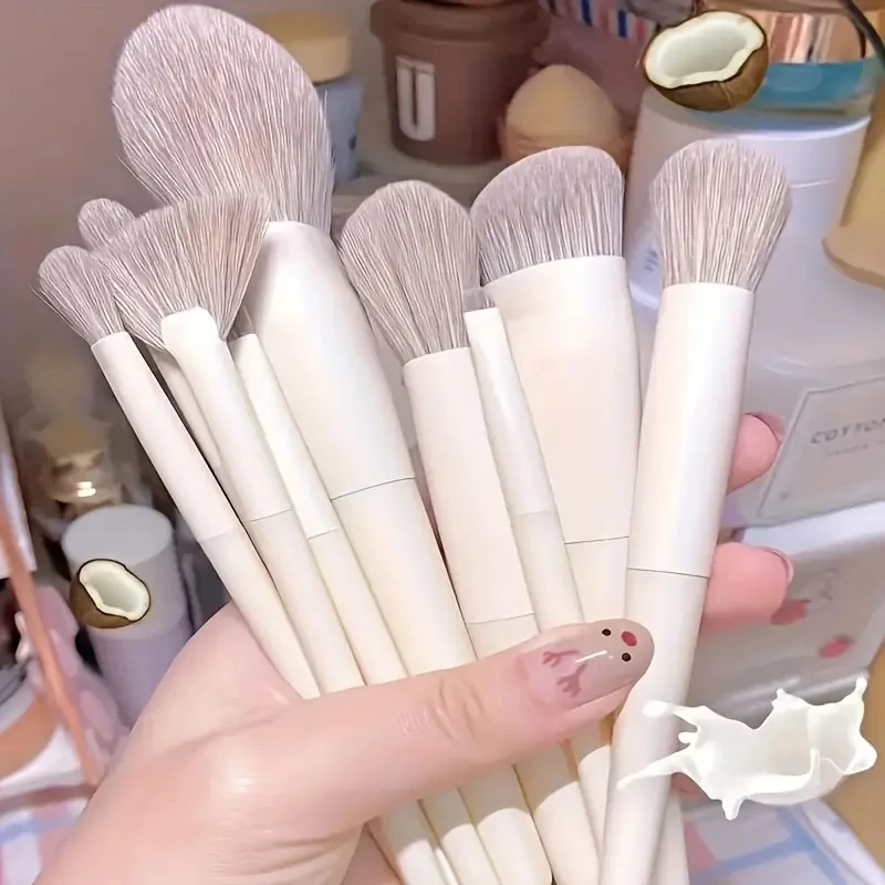 Ensemble de pinceaux de maquillage professionnels doux pour femmes, 10 à 14 pièces, ombre à paupières, fond de teint, poudre de Blush, correcteur, outils de beauté cosmétiques