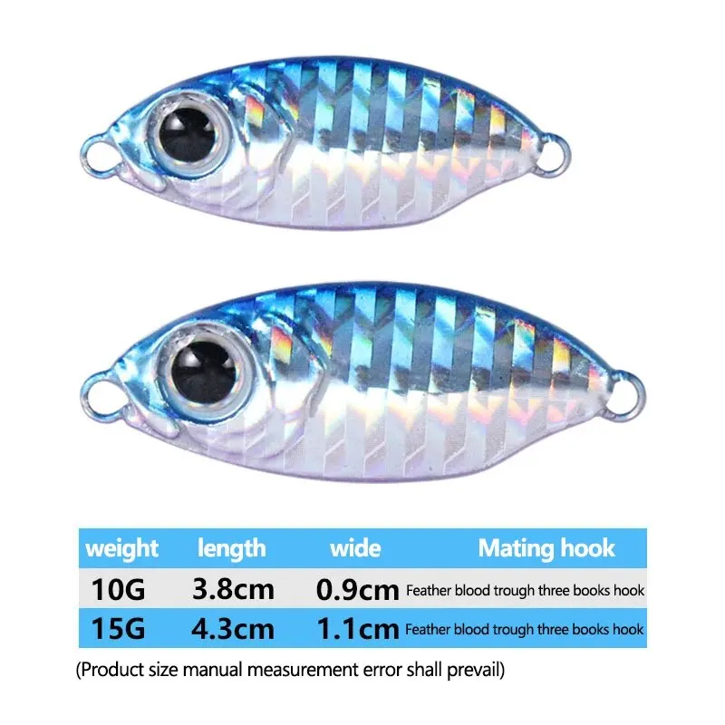 BURLE Metal Jig Fishing Lure Lead Jigger Bait Sinking Jigging Lure Slow Pitch Jigs Lure Sea Fishing Lures