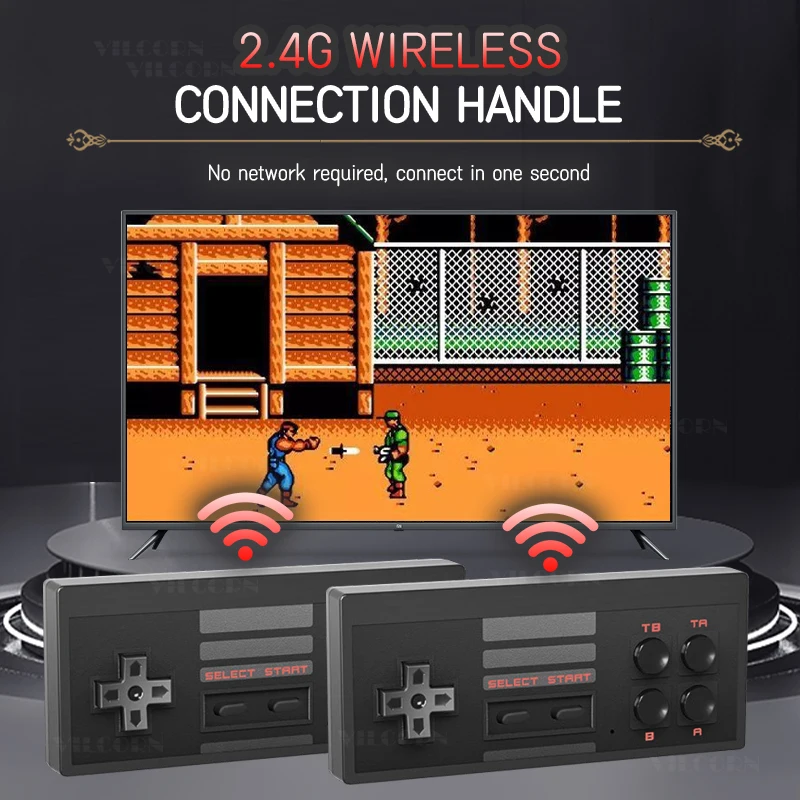 8 بت وحدة تحكم ألعاب صغيرة لعبة عصا AV إخراج لعبة فيديو وحدة التحكم 620 ألعاب ل NES/Dendy/Gameboy مع وحدة تحكم ألعاب لاسلكية #3