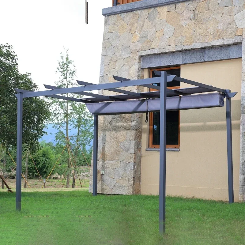 

Outdoor leisure garden villa aluminum alloy stainless steel grape rack courtyard