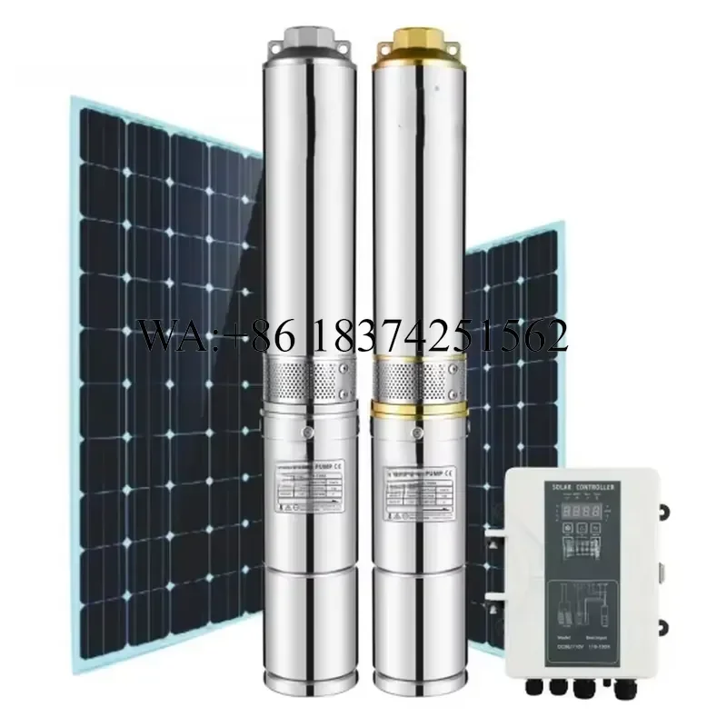 Wmwmnu High Performance Automated Solar Submersible Water Pump for Deep Well Agriculture Low Maintenance High Voltage