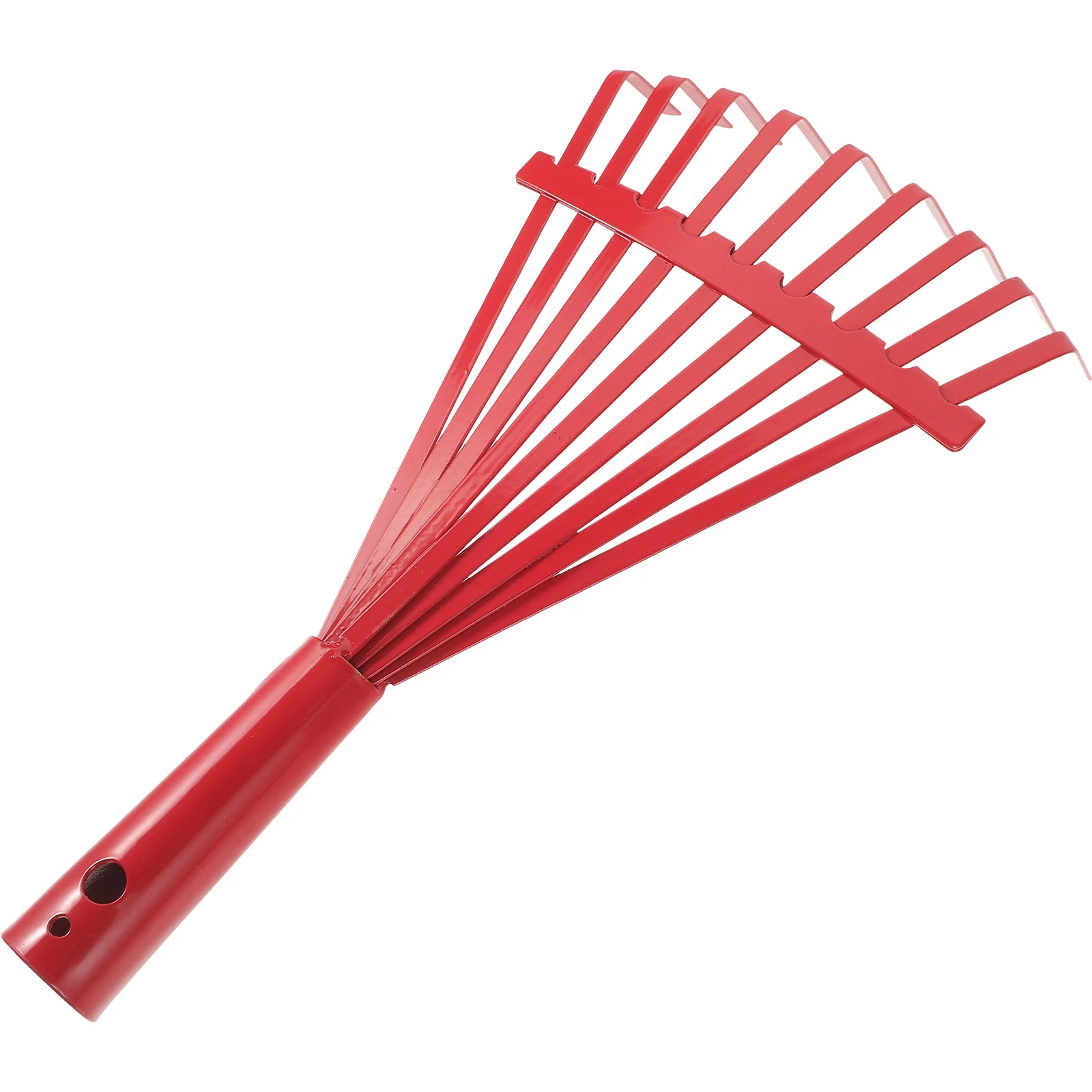 1Pcs High-Carbon Steel Leaf Rake Garden Rake Effective Fallen Leaves Rake Lawn Maintenance Tool