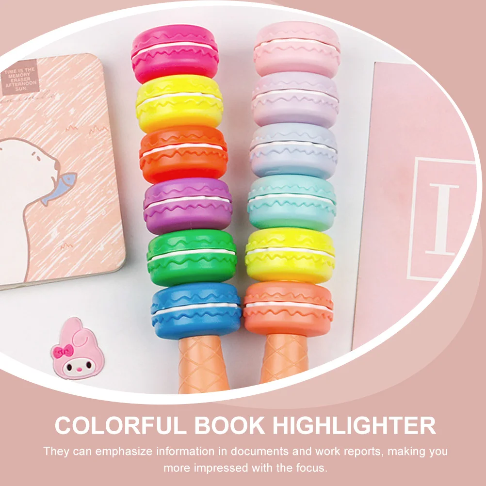 1 set Fluorescent Highlighters Colorful Writing Office School Supplies Student Notes Underlining Tools