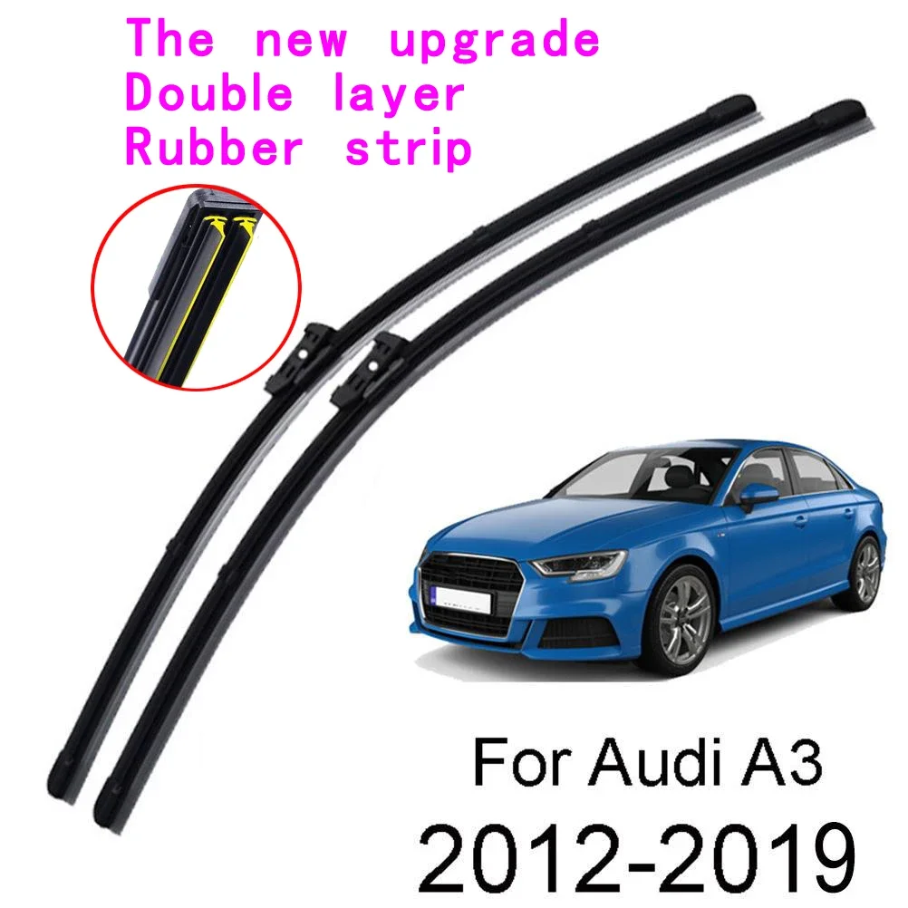 

adohon Windshield Windscreen Wiper Blades Set For Audi A3 8V 2012 2013 2014 2015 2016 2017 2018 Front Window Wiper 26" 18"