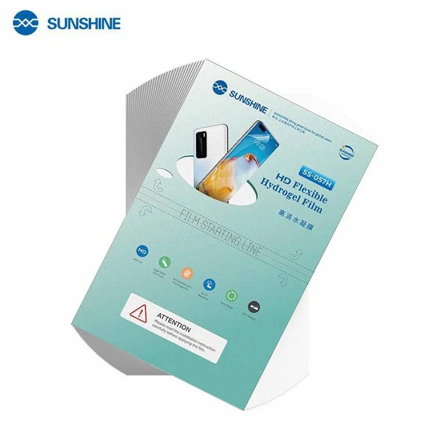 

50pcs SS-057H Sunshine HD Flexible Hydrogel Film For SS-890C Cutting Machine With Times Code Mobile Phone Screen Protection