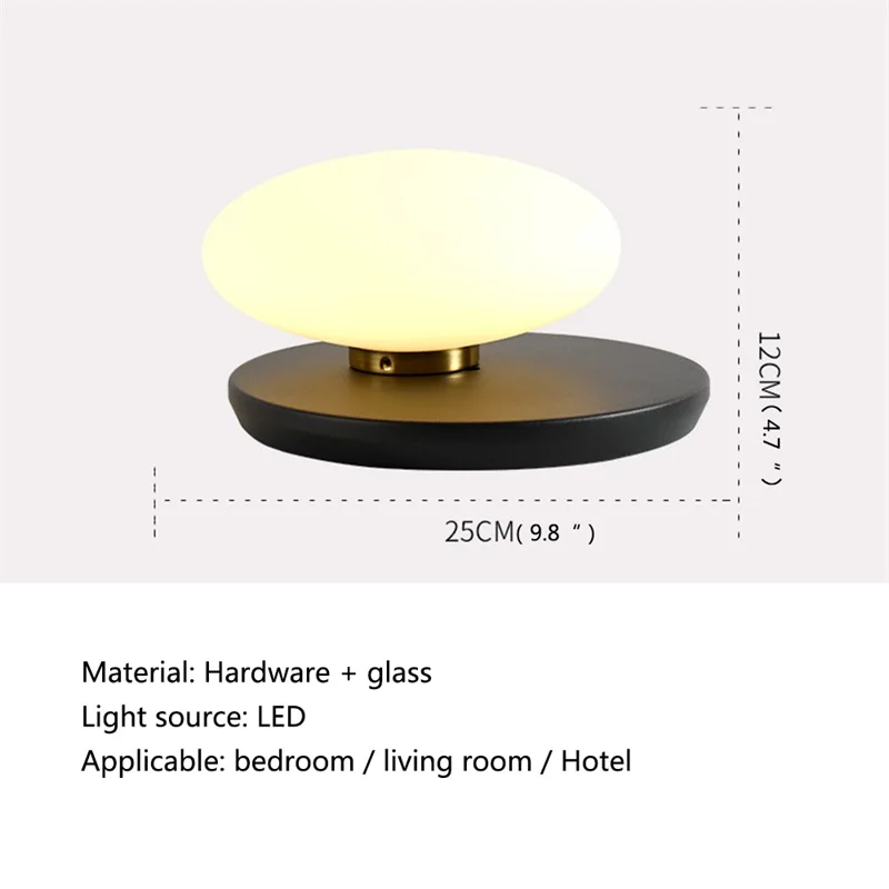 AOSONG Nordic Table Lamp LED Creative Egg Shape Shade Decorative For Home Bedside Desk Lighting