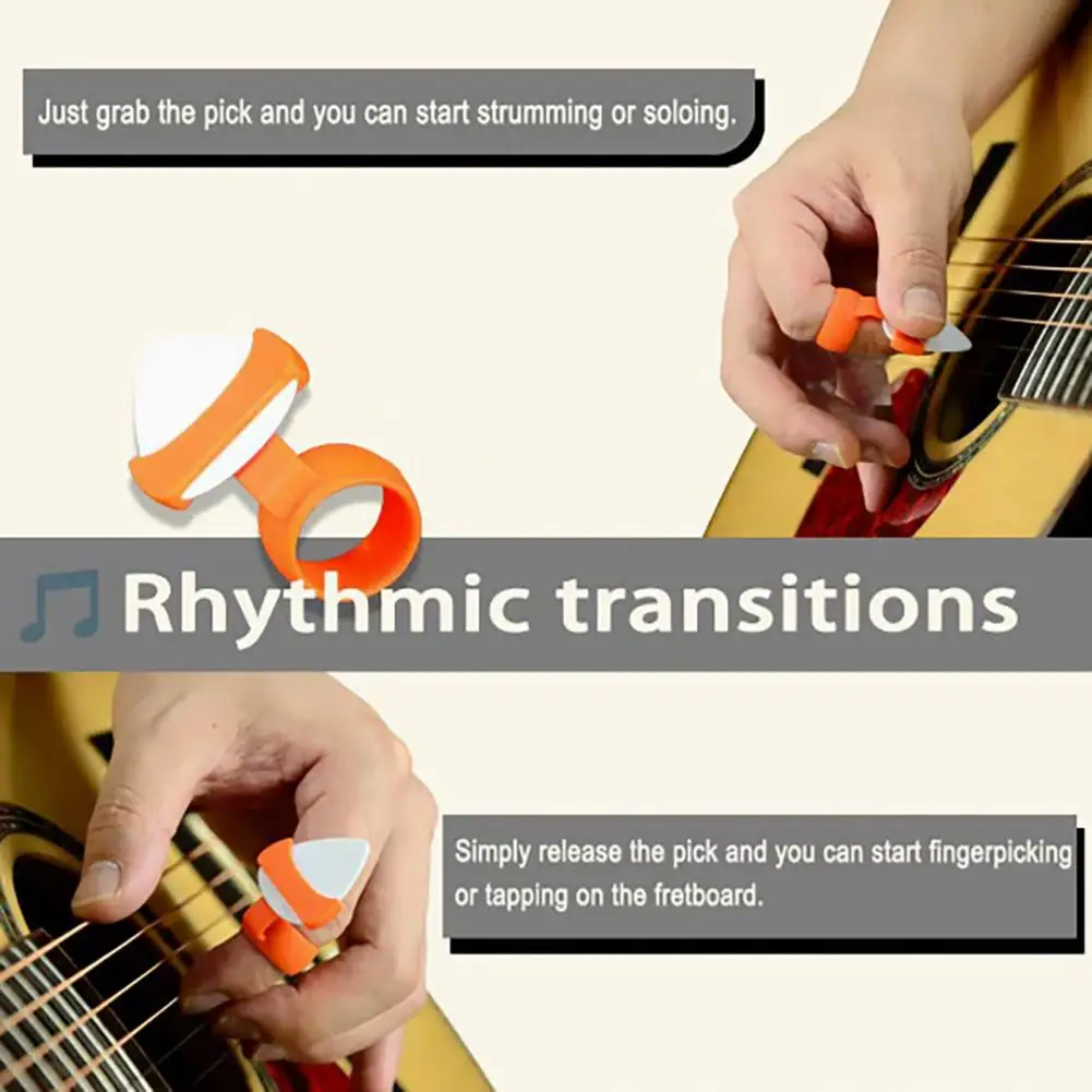 Guitar Pick Grip with Loop Non-slip Preventing Pick Drop Men Women Finger Pick Holder Guitar String Instruments Accessories