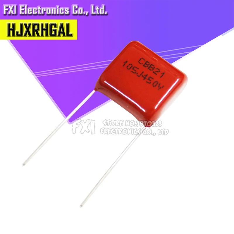 10PCS 1uF 450V CBB Polypropylene film capacitor pitch 15mm 105 450V 1uF new