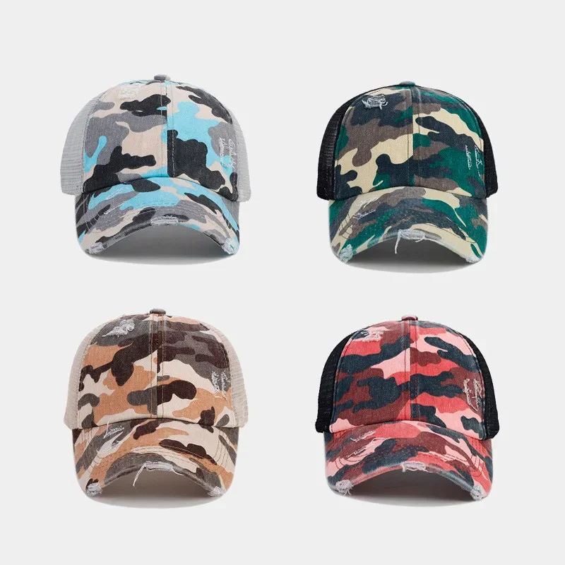 Summer Cotton Camouflage Print Casquette Baseball Cap Adjustable Outdoor Snapback Hats for Men and Women 211