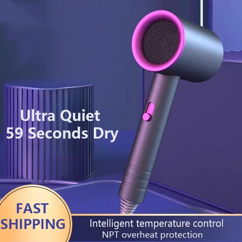 

Hair Dryer Negative Lonic Blow No Harm To Hair High-speed Low Noise Turbine Airflow Constant Temperature And Quick Dry Hot comb