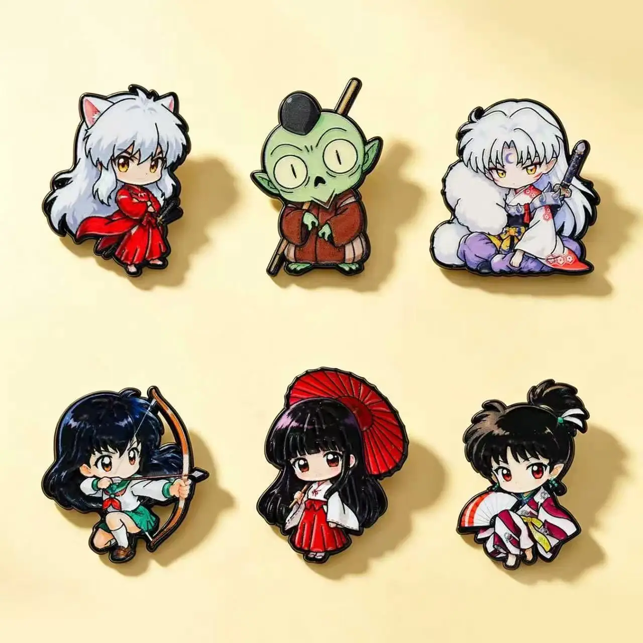 6Pcs Anime Character Enamel Pins, Cute Manga Figure Brooches Lapel Badges, Backpack Decor Jewelry Gifts for Anime Fans