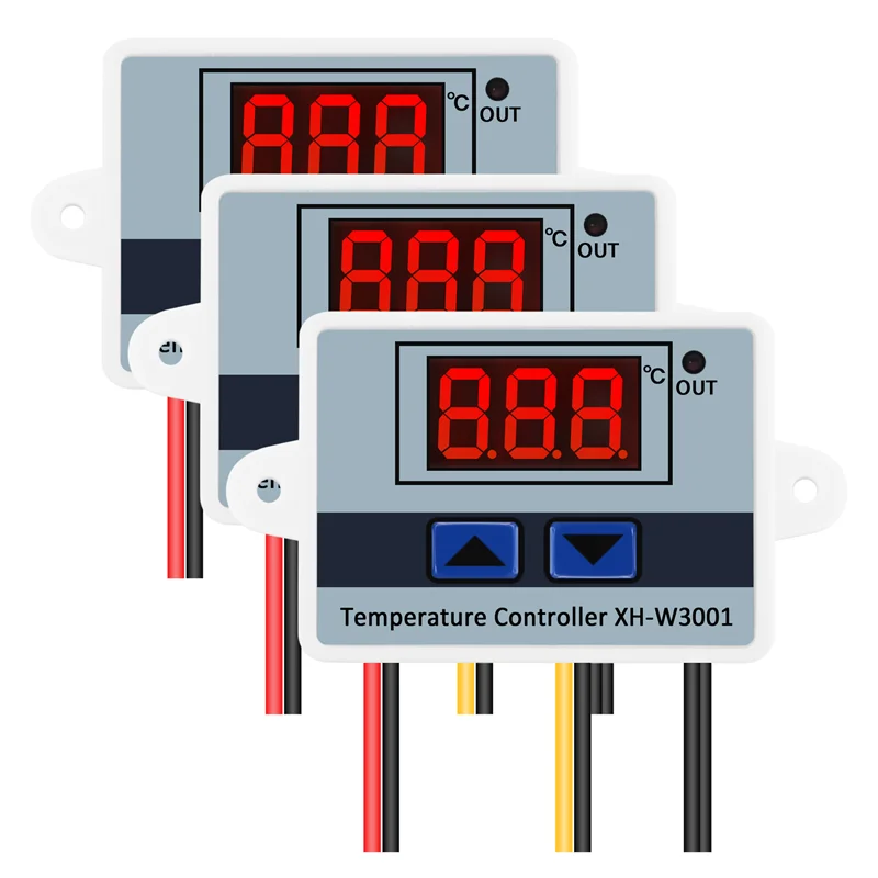 -MEOF 3 pezzi 220 V 10 A LED digitale regolatore di temperatura termostato interruttore di controllo sonda