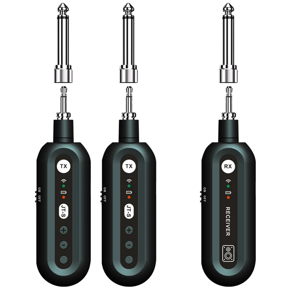 

ABJZ От одного до двух электрогитарных приемопередатчиков, духовой инструмент, беспроводная аудиосистема 2,4G, регулируемая Plug and Play