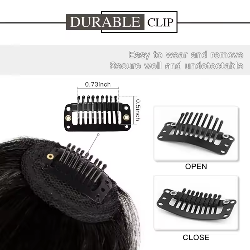 Fake Air Bangs Hair Styling Tools Hair Clip-In Extension Synthetic Hair Fake Fringe Natural False Hairpiece Women Clip In Bangs - Image 4