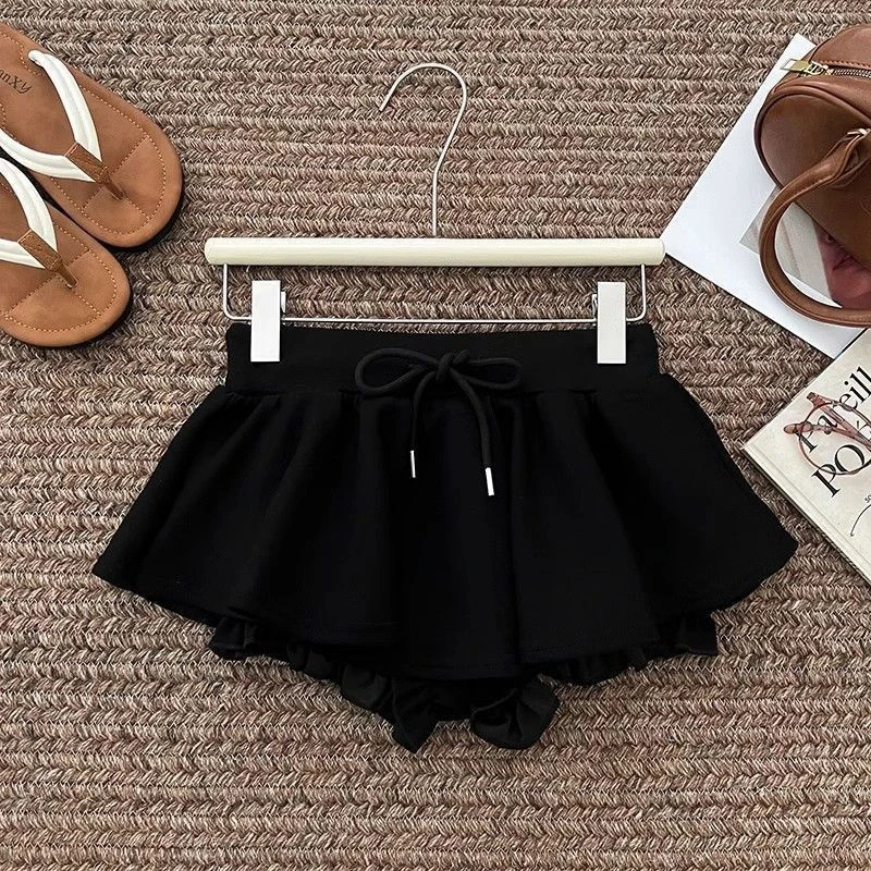 Y2K retro spicy girl Harajuku style fashionable versatile ultra short skirt early autumn high waist short skirt fluffy skirt