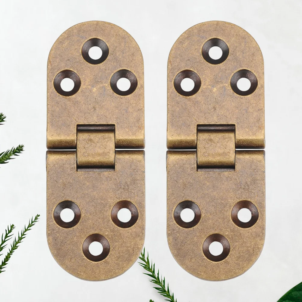 

2Pcs Invisible Hinge Bronze Design Heavy Duty Zinc Alloy for Cabinet Wardrobe Closet Door Mounting Hardware Furniture