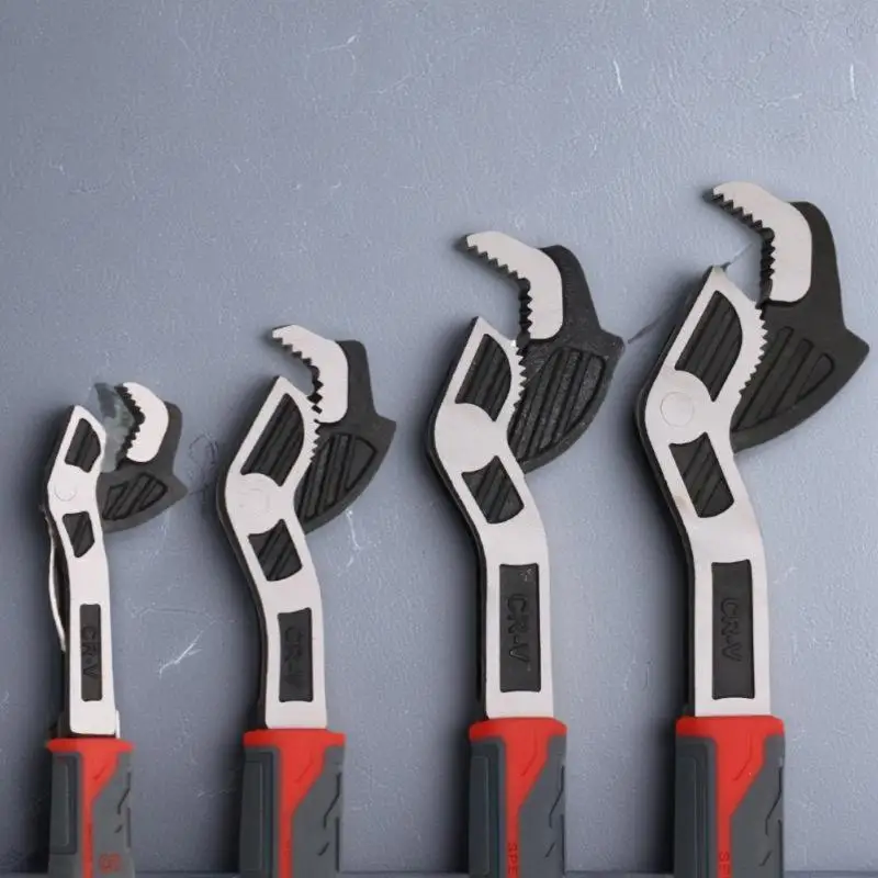 Hand Tool, Universal Multi-Functional Fast Wrench, Adjustable CR-V Pipe Wrench