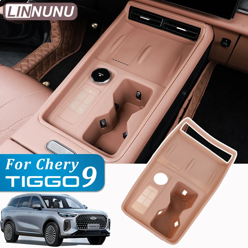 

LINNUNU для Chery Chirey Tiggo 9 2025, автомобильные аксессуары, внутренняя панель управления переключением передач, декоративная крышка, силиконовая накладка, наклейка