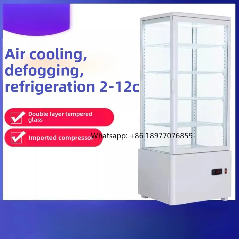 Refrigerated And Fresh-keeping Display Cabinet String Small Freezer Air-cooled Defogging Four-sided Glass Refrigerator