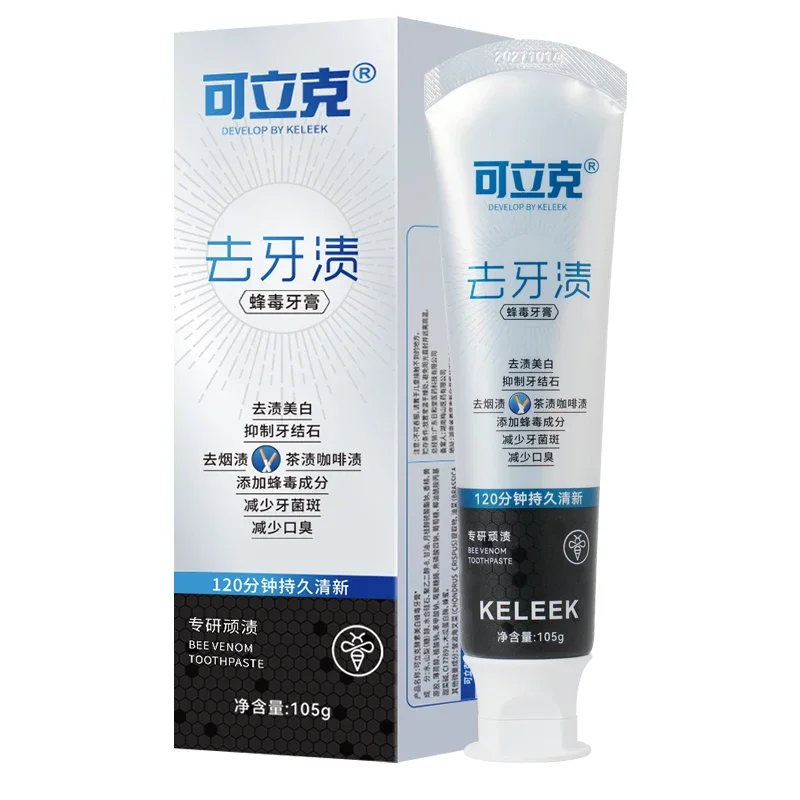 105g KELEEK Bee Venom Toothpaste for Whitening, Removing Smoke and Tea Stains, Freshening Breath