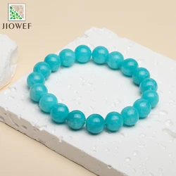 Natural Blue Amazonite Stone Bracelet Homme Quartz Lava Tiger Eye Bracelet Made of Natural Stone Jewelry for Women 6/8/10/12mm