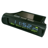 Solar Car Digital LCD Clock & Temperature Display Dashboard Clocks Backlight Electronic Screen Temperature Clock