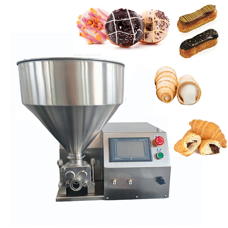 Automatic Bread Donut Churros Injector Puff Jam Chocolate Depositor Croissant Cake Filler Cream Liquid Filling Machine