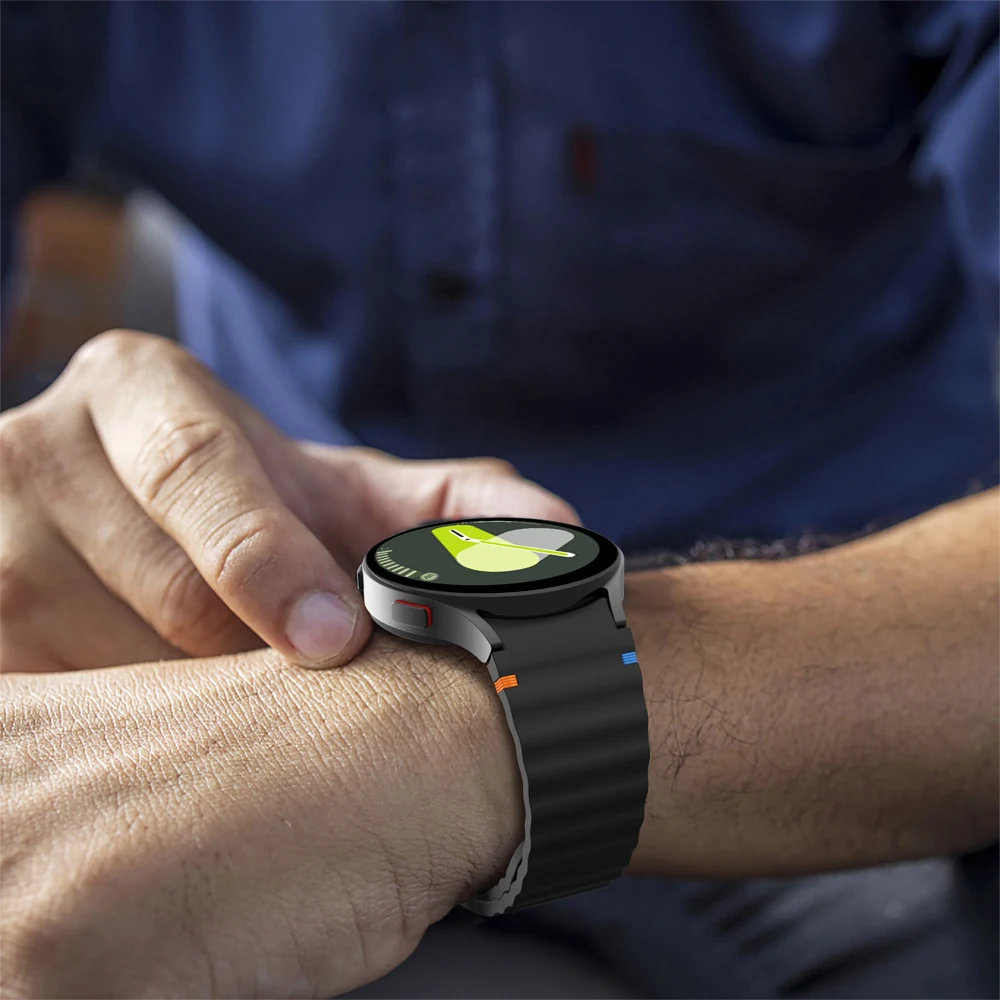 Ремешок силиконовый для Samsung Galaxy watch 7/FE/5 Pro/6/4, 40/44 мм