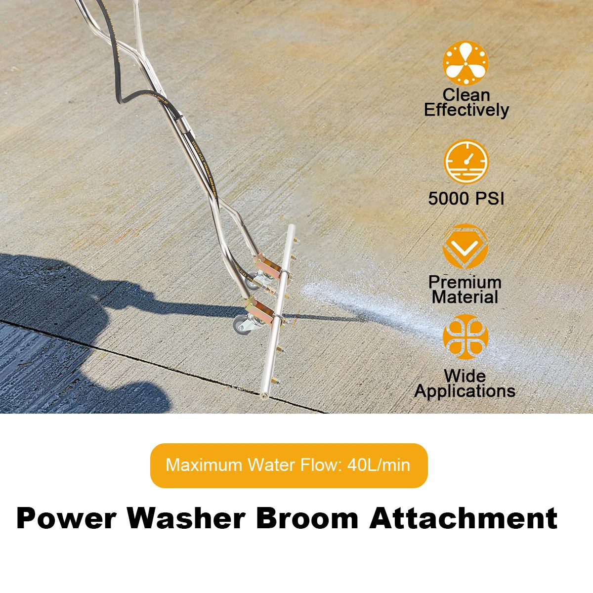 

Очиститель плоских поверхностей, насадка 3/8, нержавеющая сталь, 5000 фунтов на квадратный дюйм, мойка высокого давления, вращающаяся машина для очистки плоской поверхности