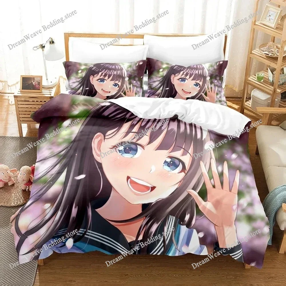 Home Textile Cartoons Akebis Sailor Uniform Cover Duvet Cover Pillow Case Boy Girl Polyester Bedding Set King Queen Twin Size741