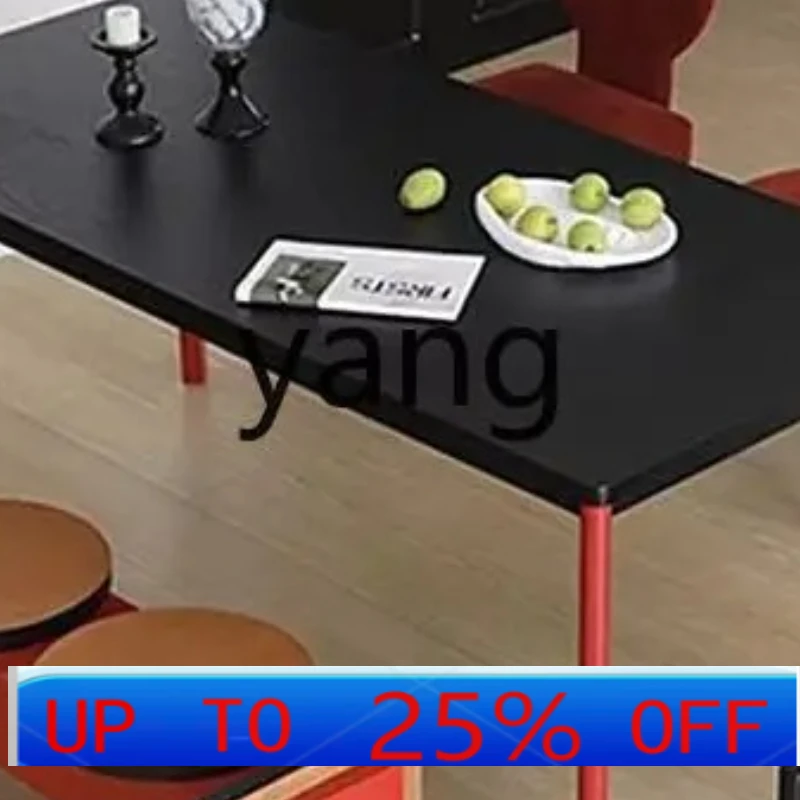 

LMM Creative Chinese Style Solid Wood Dining Table Minimalist Designer Desk Black Minimalist Style Conference Table