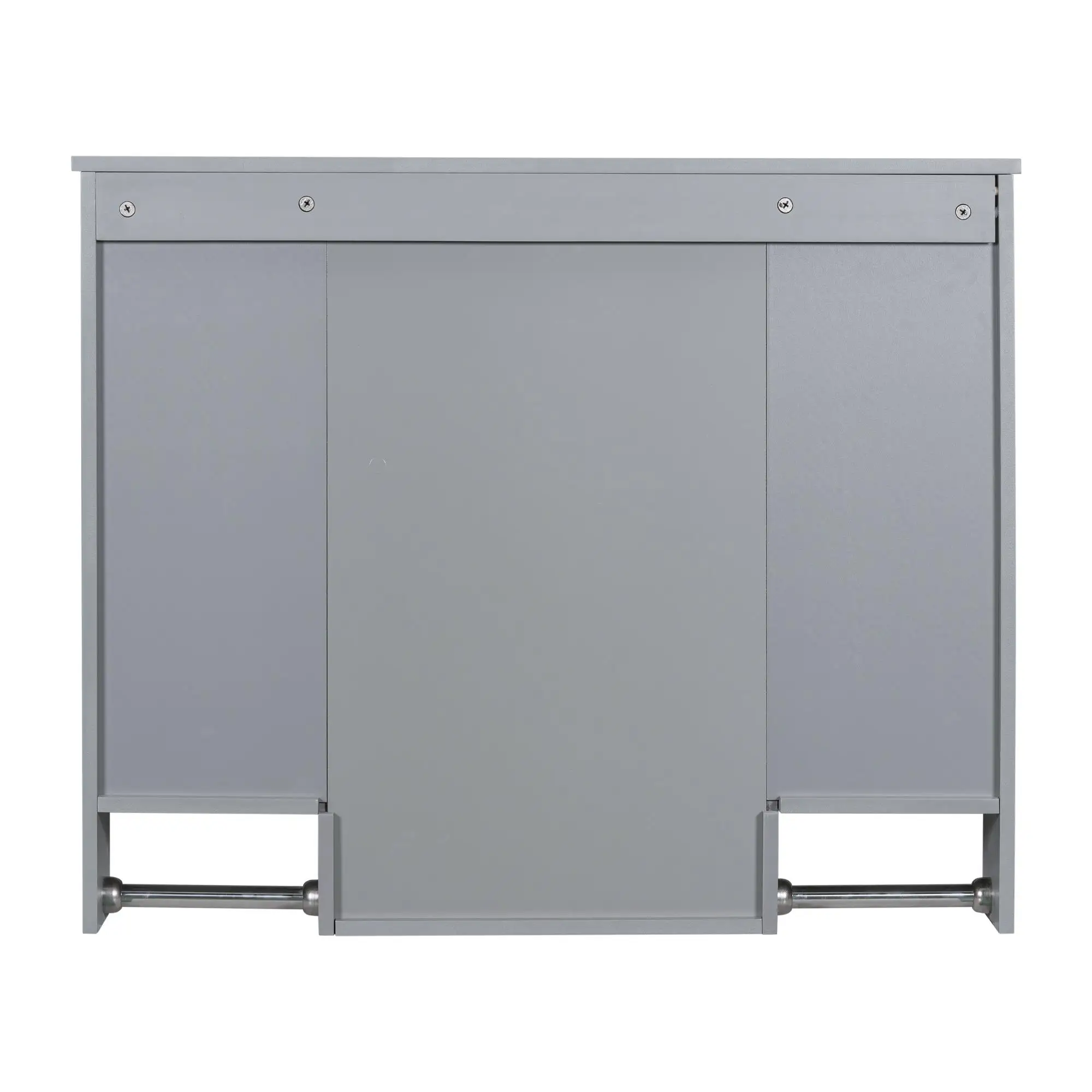 35'' x 28'' Modern Wall Mounted Bathroom Cabinet with Mirror & Towel Bar - Stylish Storage Solution