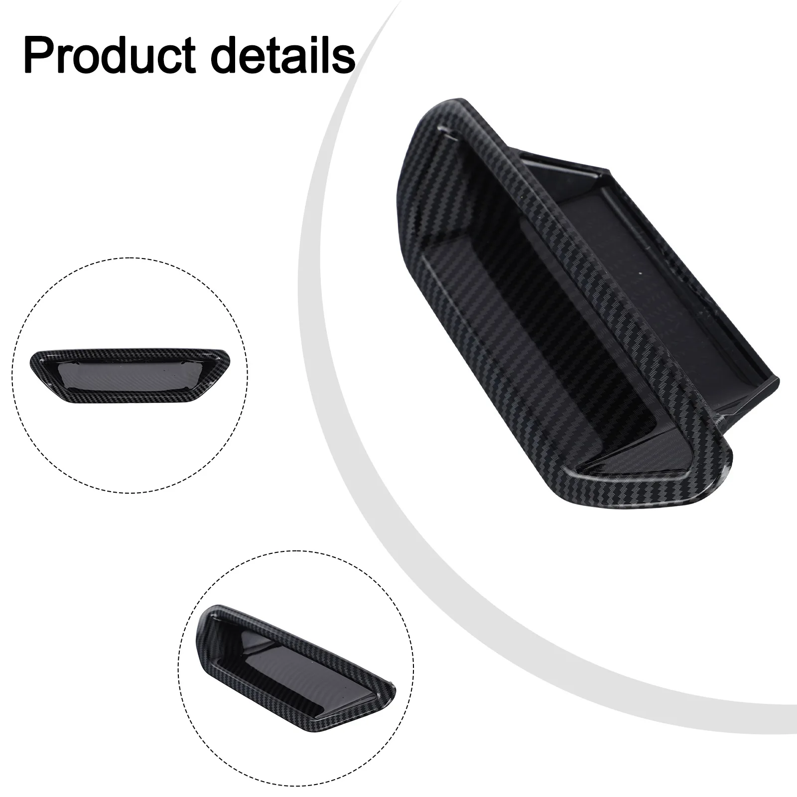 

Car Decoration Black Rear Tailgate Door Handle Carbon Fiber Handle Trim Heat Resistant High Universality Fitment